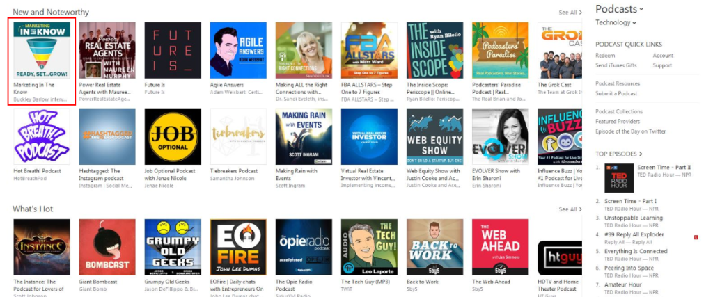 in the know podcast new and noteworthy