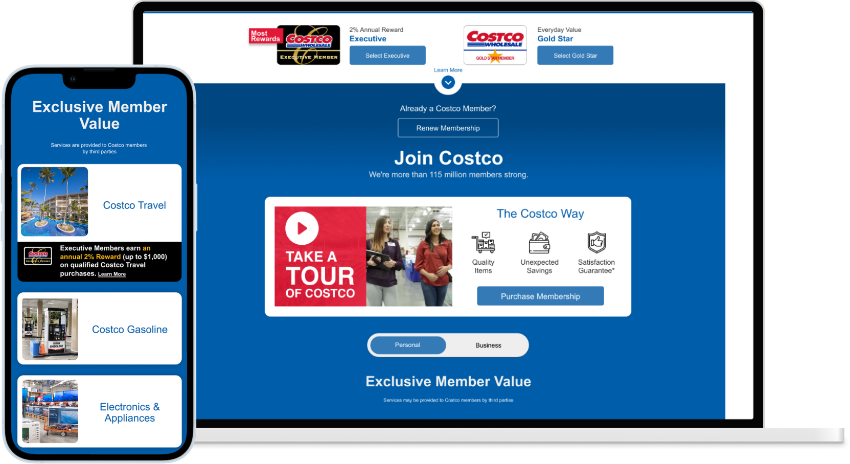 Costco Website and App